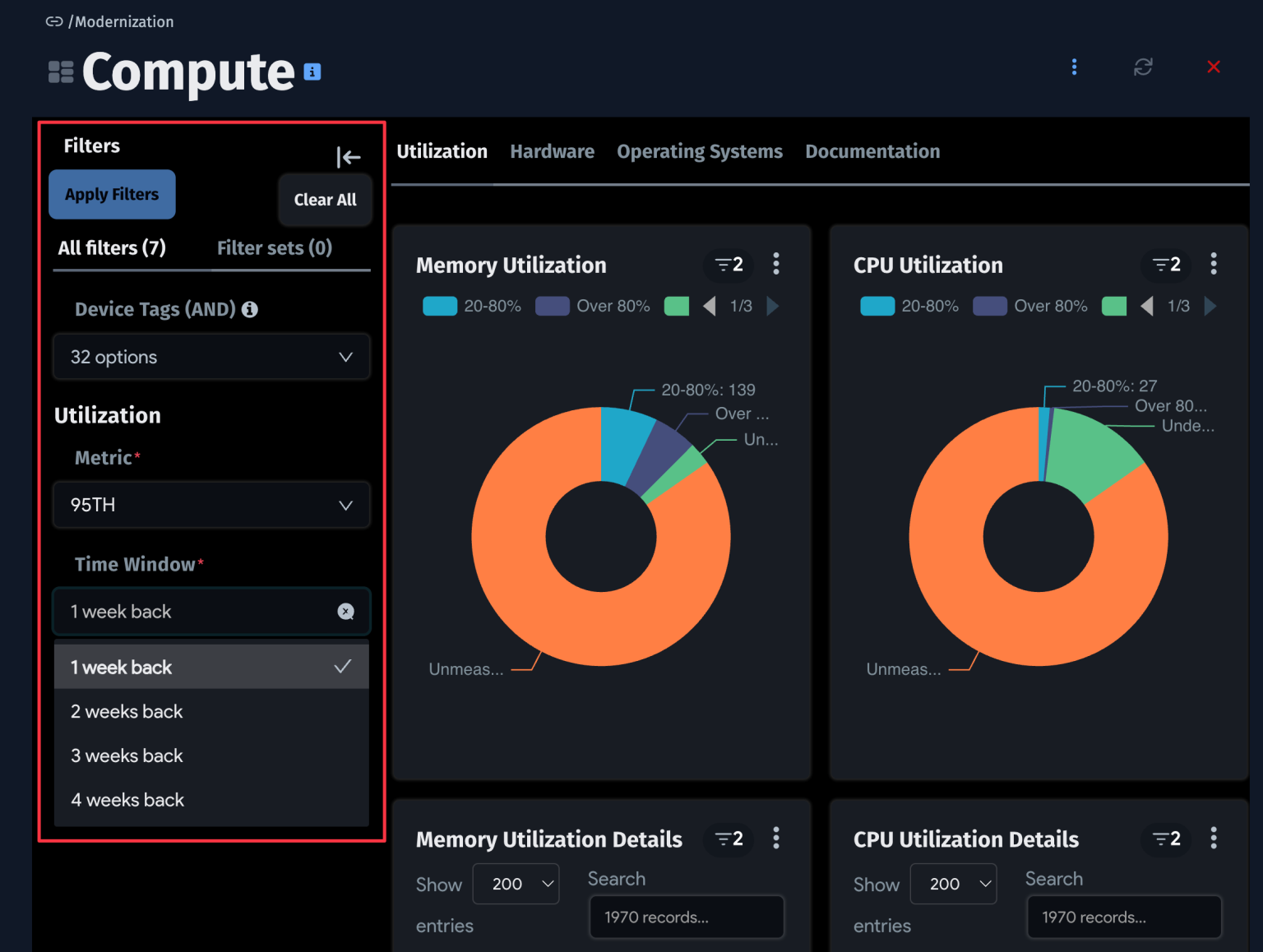 فیلترهای داشبورد در Insights+